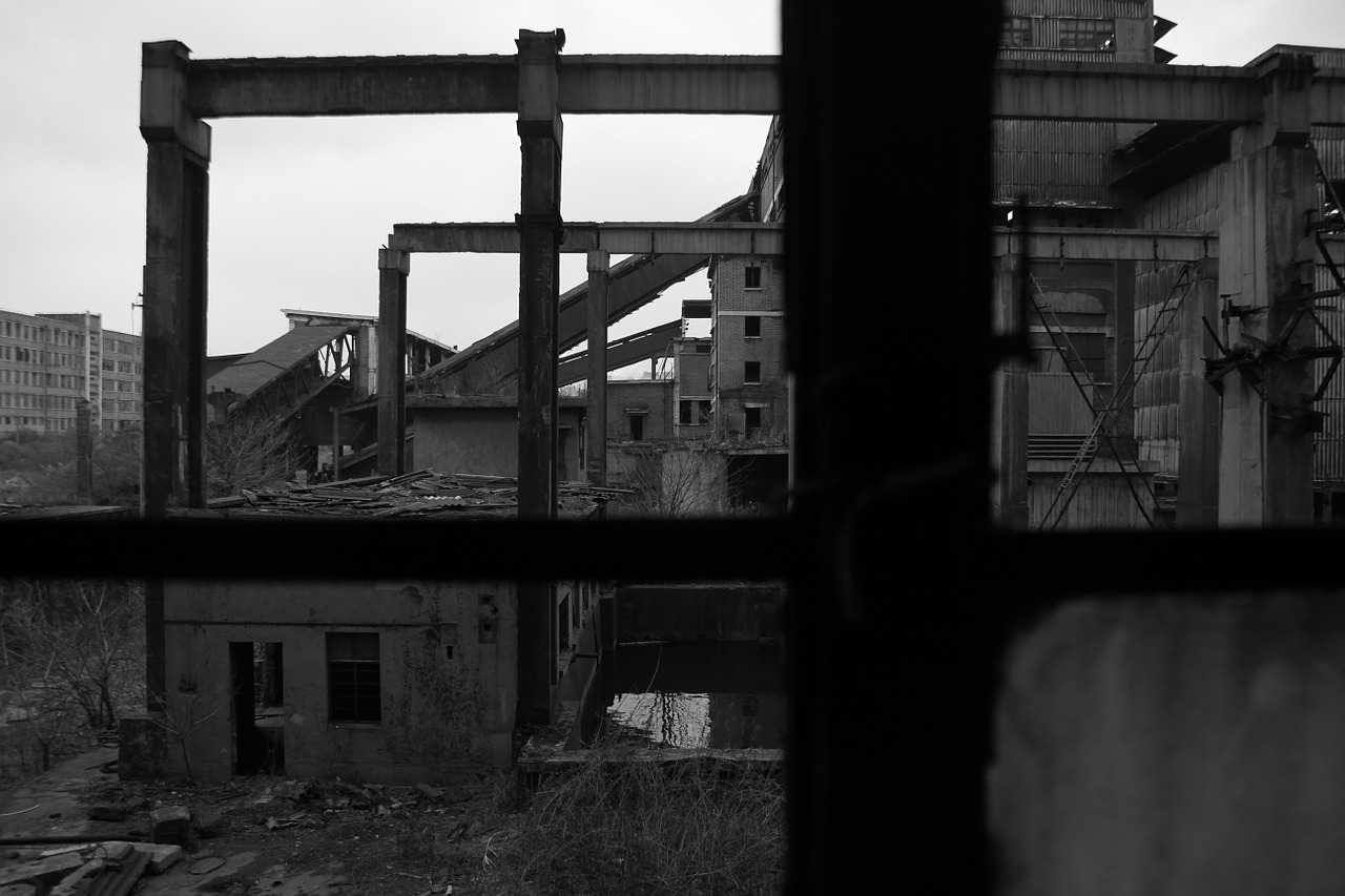 ruins factory building free photo