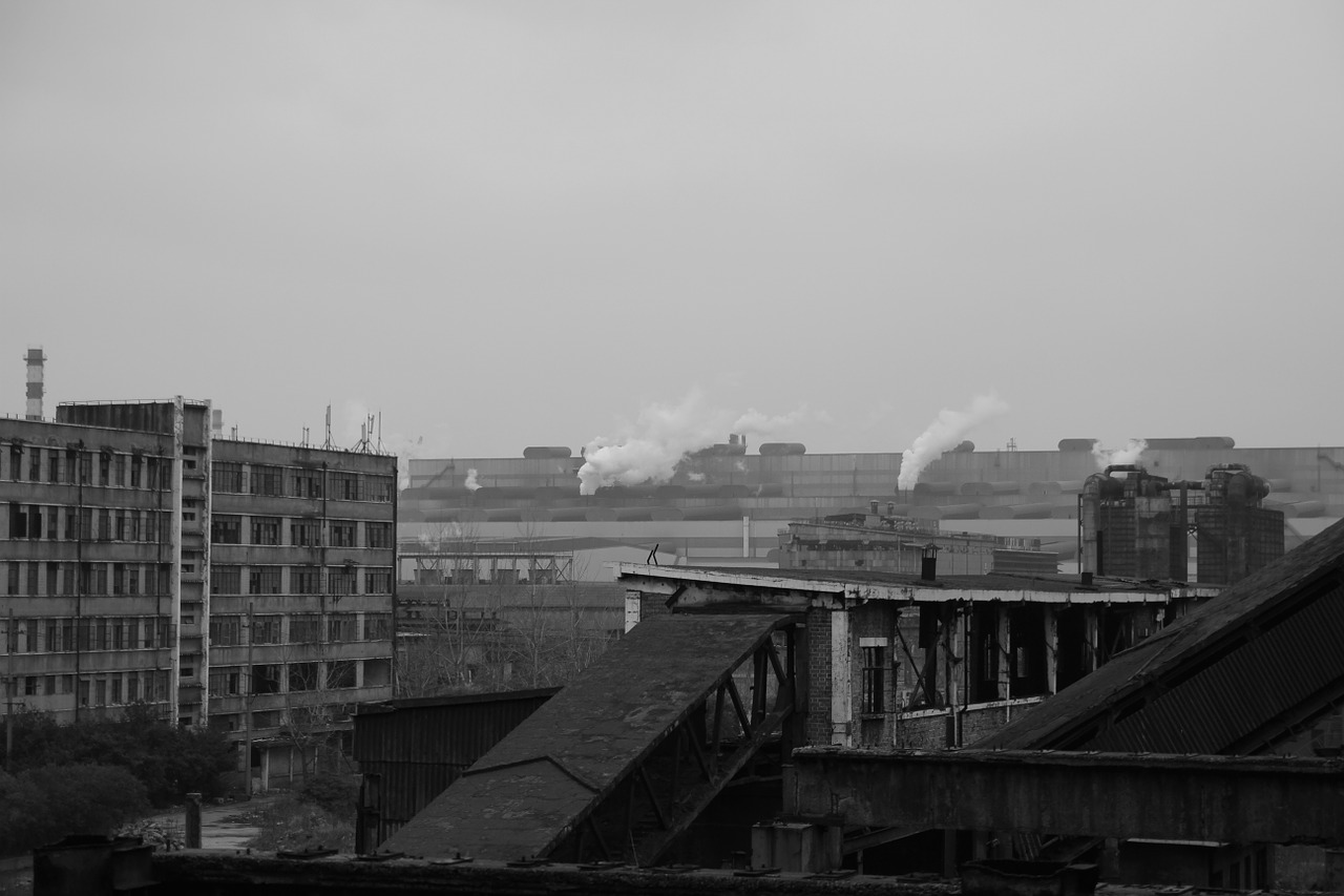 ruins factory building free photo