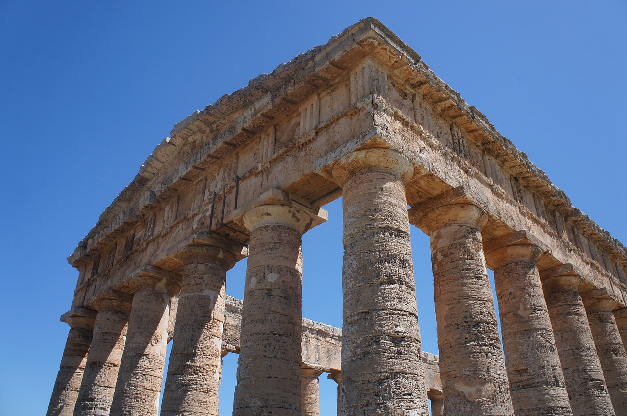 ruins temple sicily free photo