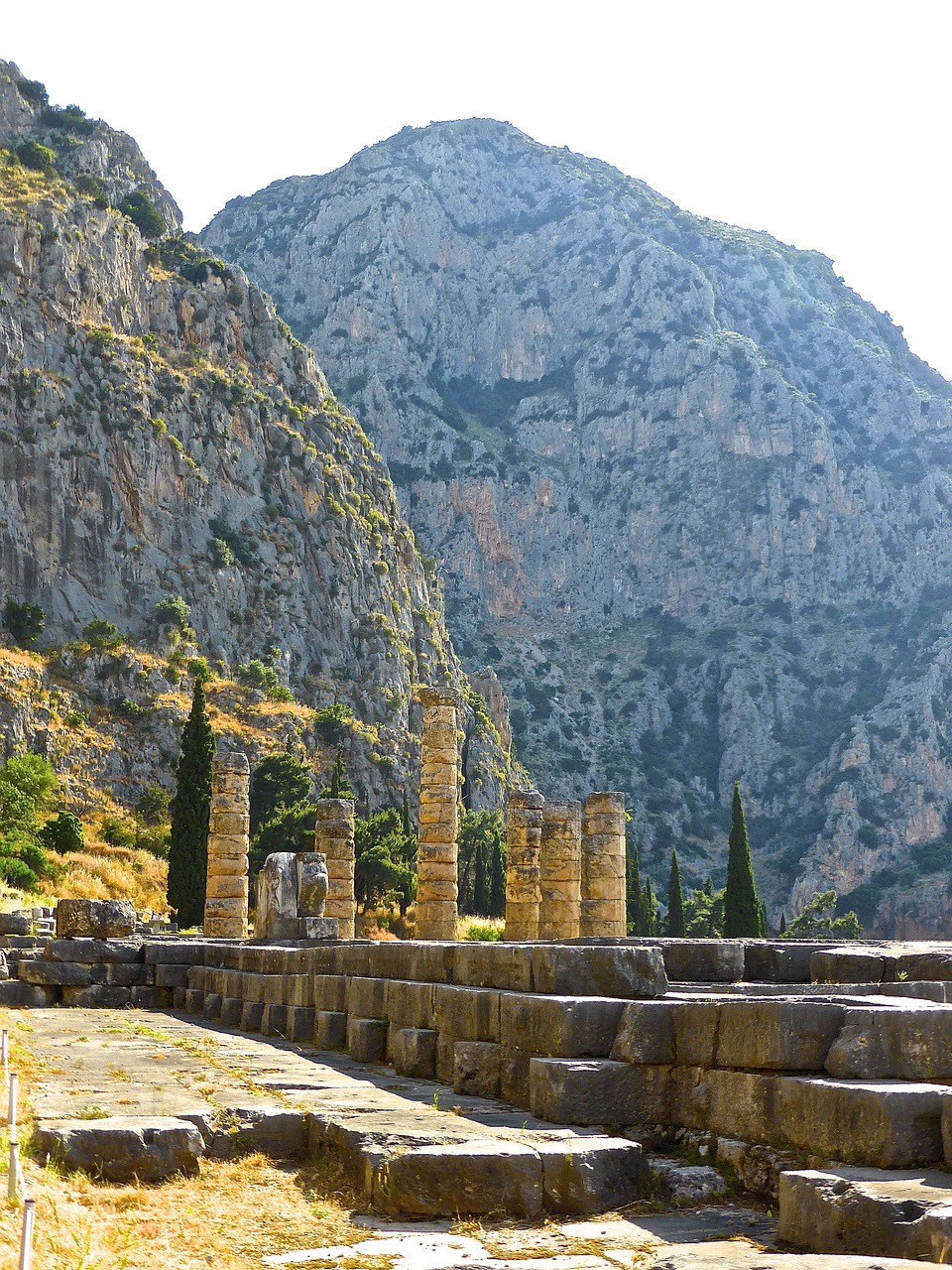 ruins columns roman free photo