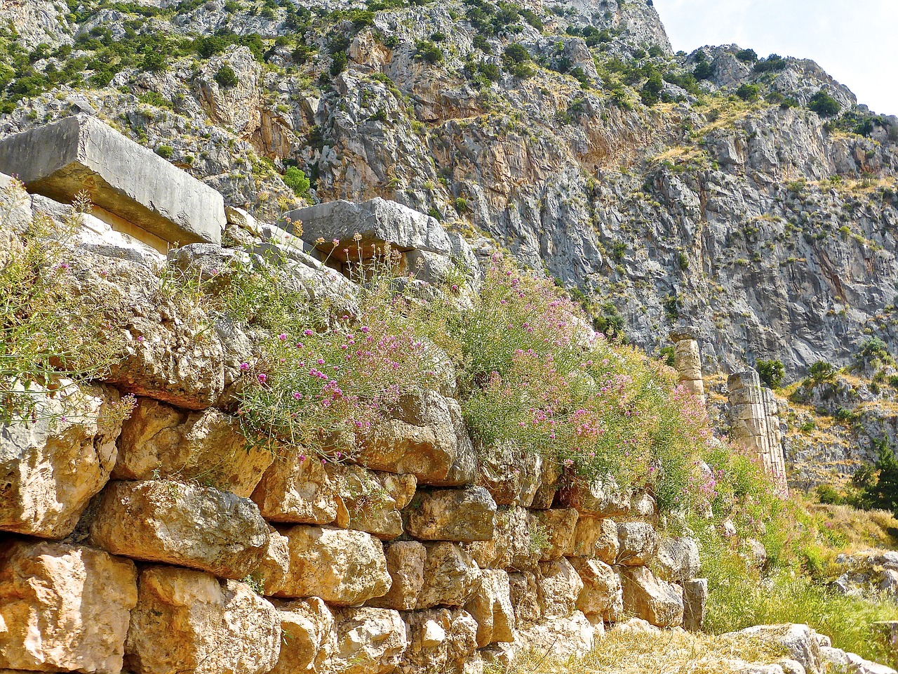 ruins roman wall free photo