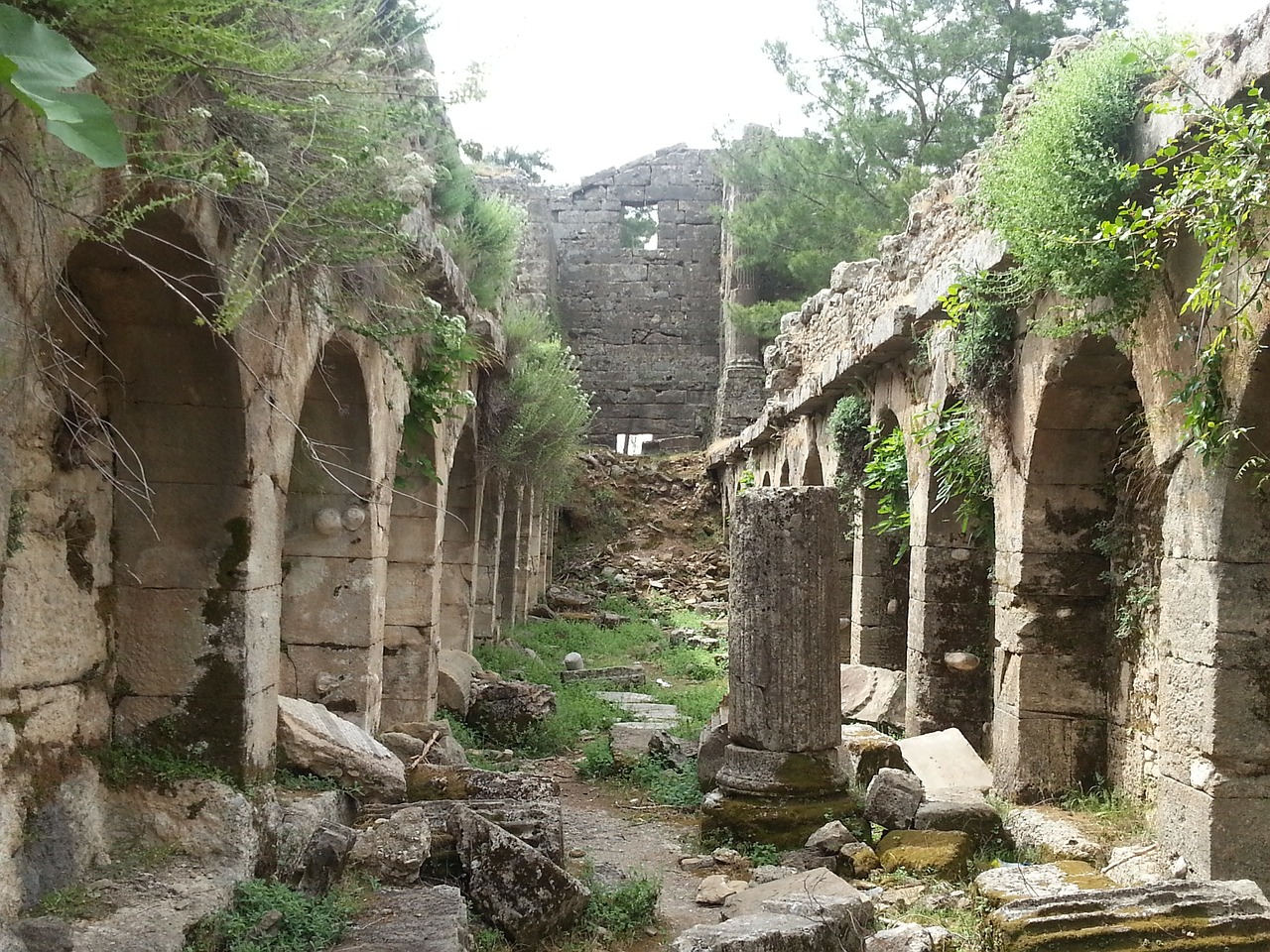 ruins of seleukeia in the year turkey antique free photo