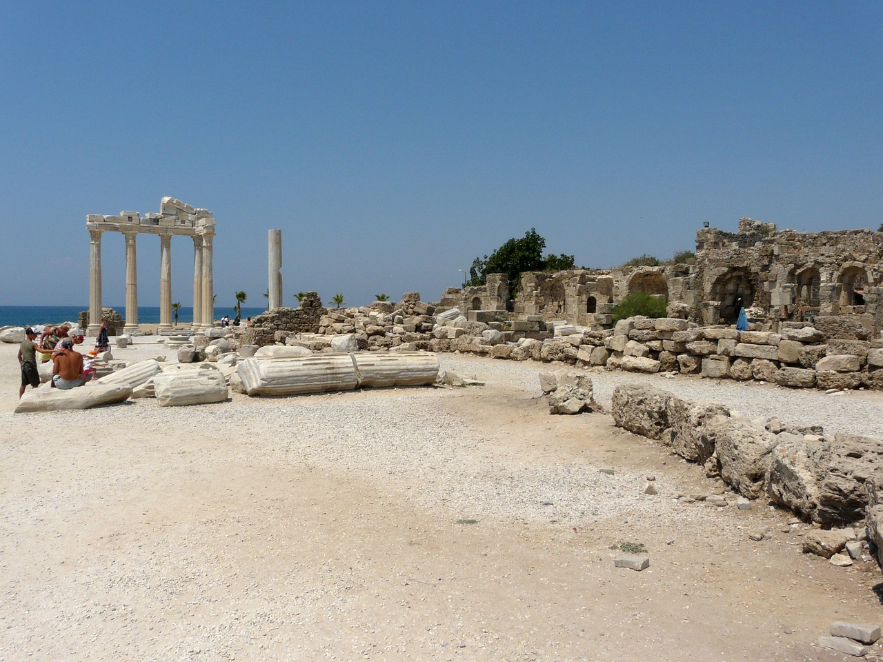 ruins of side turkey antiquity free photo