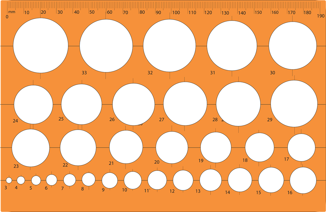 Drawing Template Ruler Circle Drafting Template Contains Lots Of