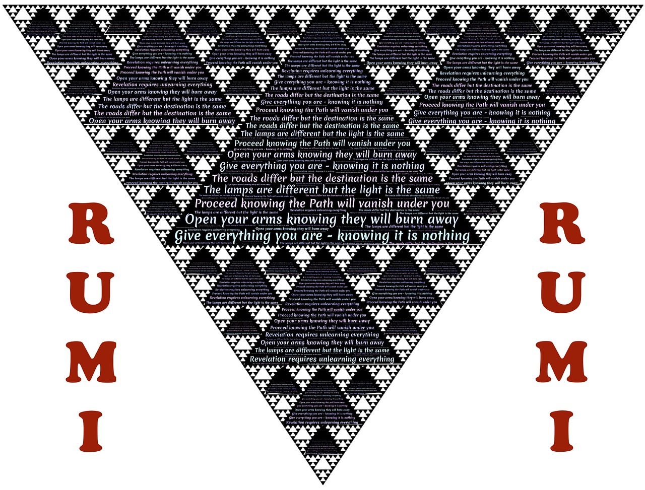 rumi wisdom triangles free photo