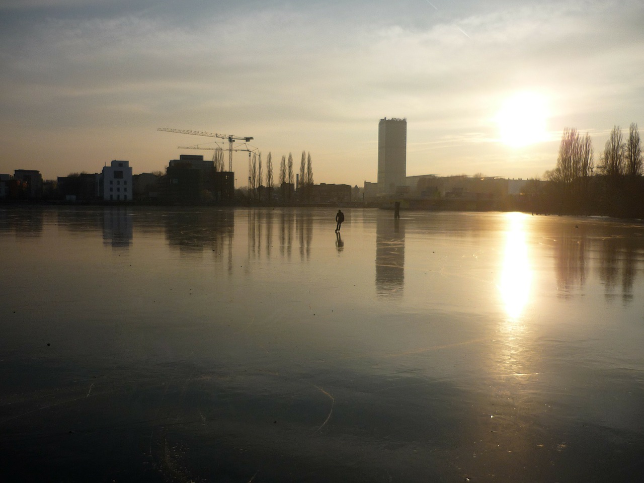 rummelsburg bay berlin winter free photo