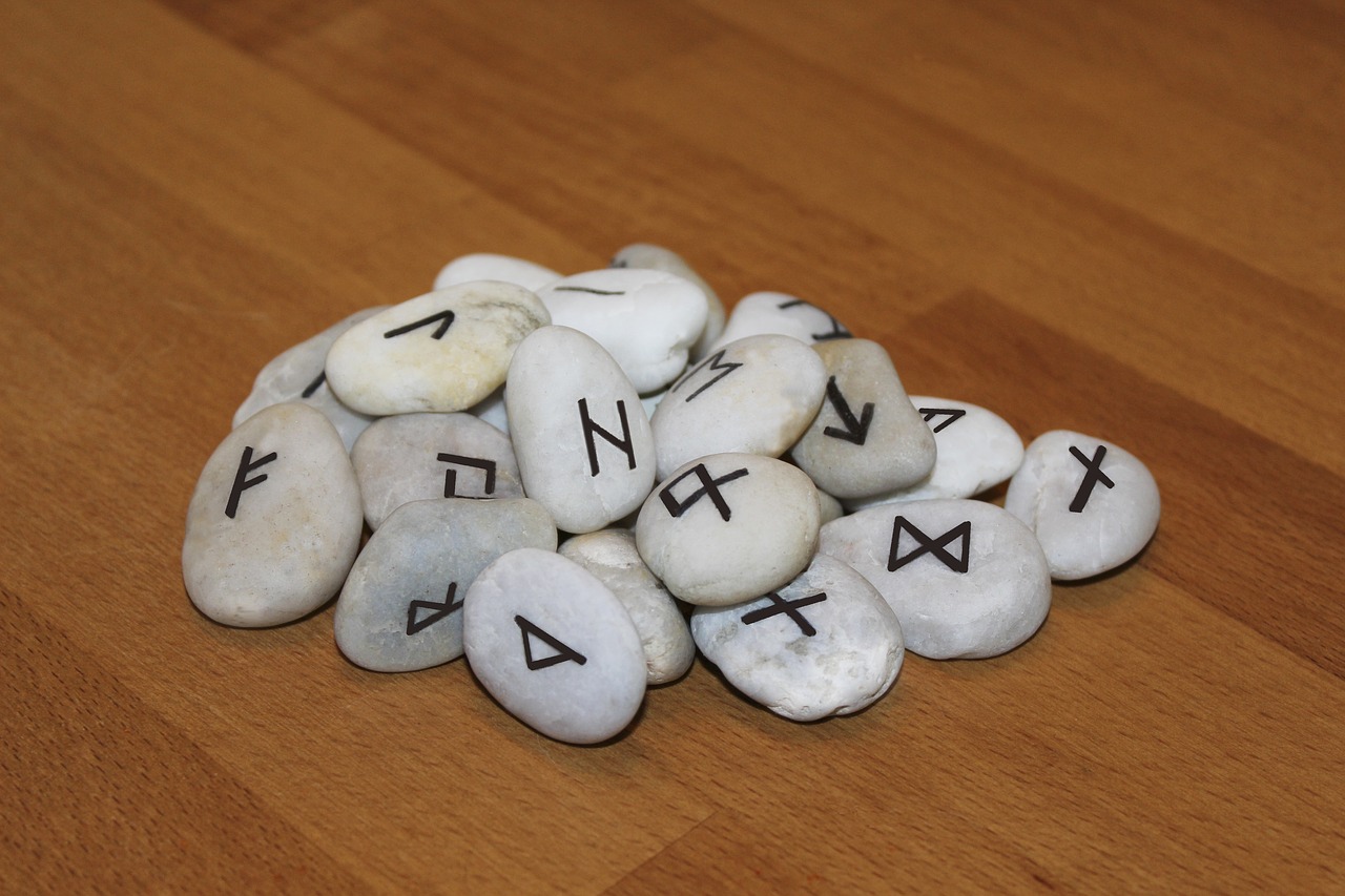 rune stones spiritual new age free photo