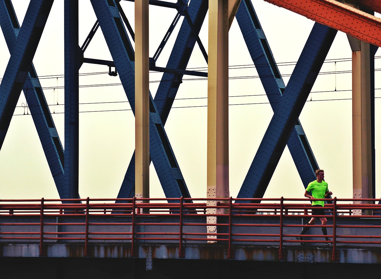 runner bridge crosses free photo