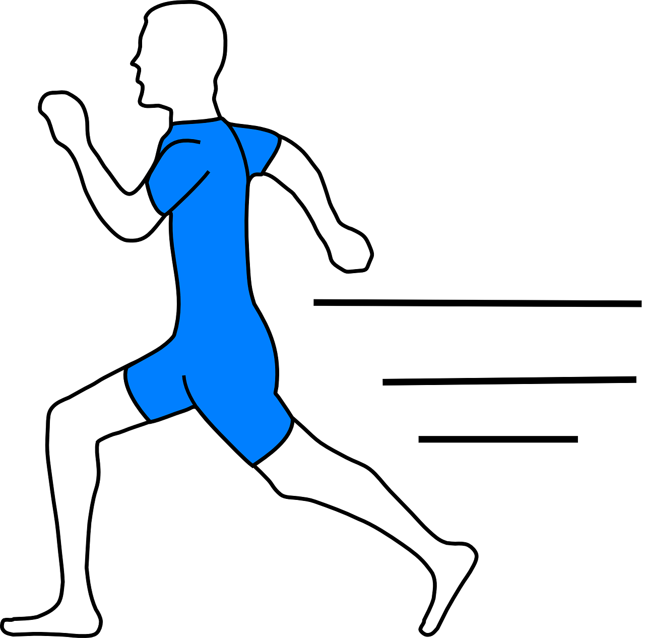 runner drawing isolated free photo