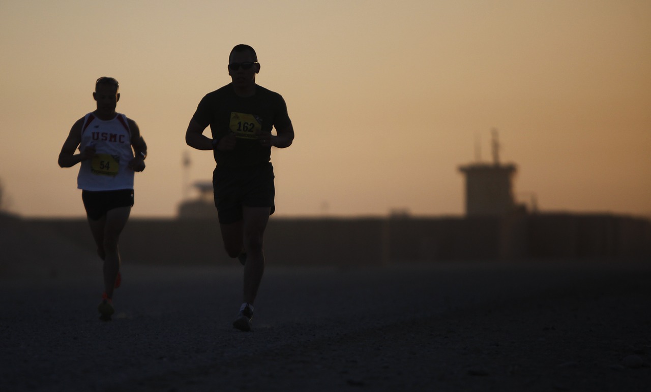 runners silhouette athletes free photo