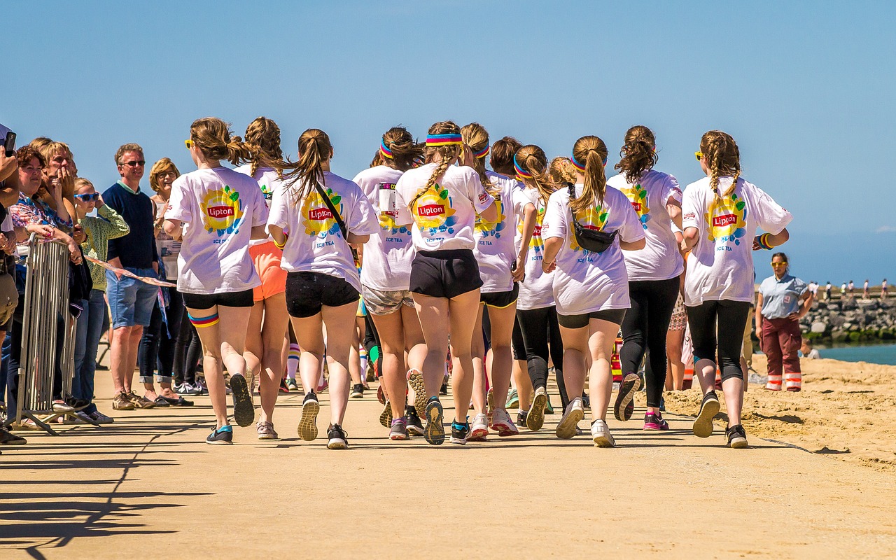 running runners beach free photo