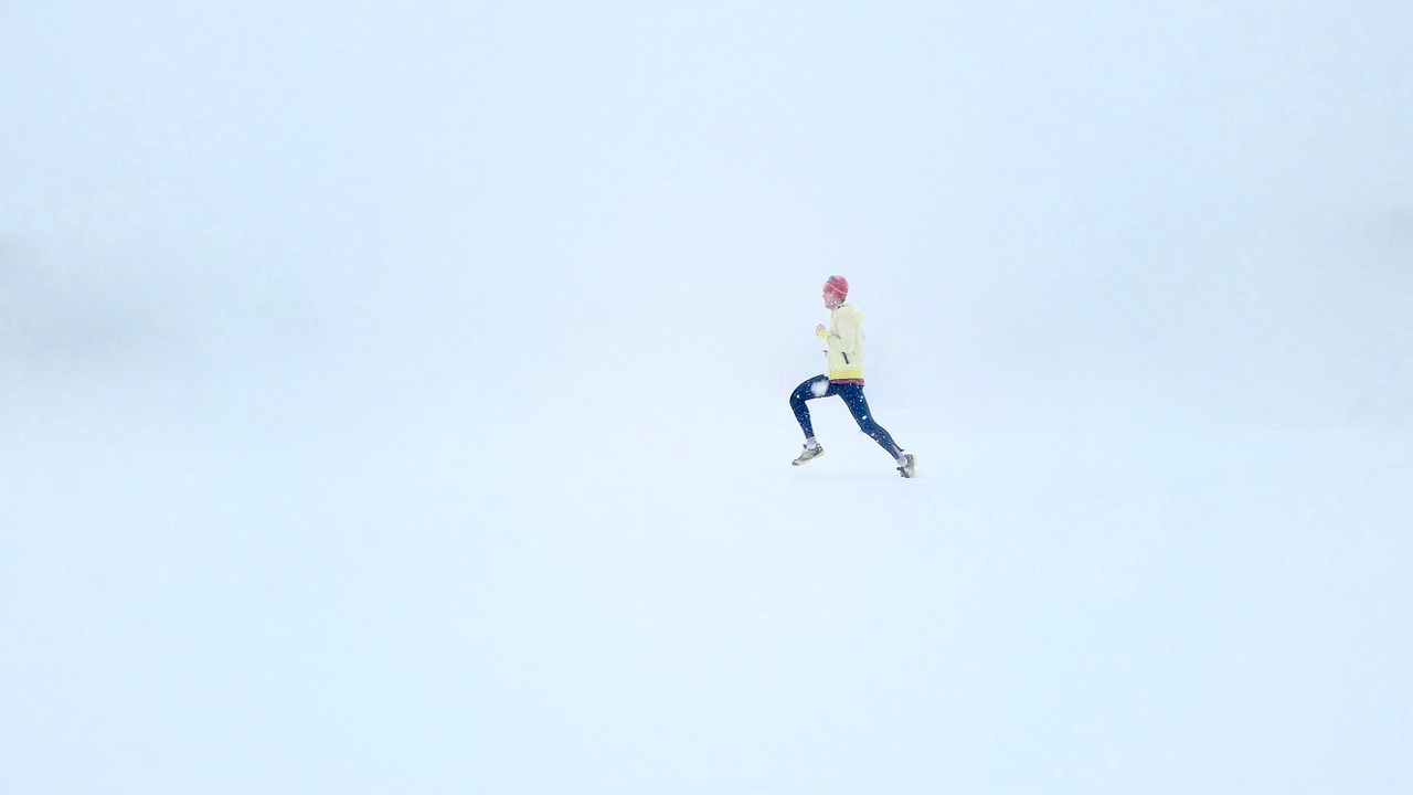 running man snow background snow free photo