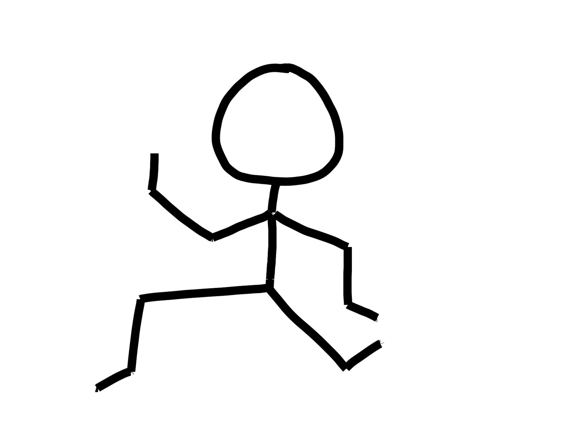 running stickman drawing free photo