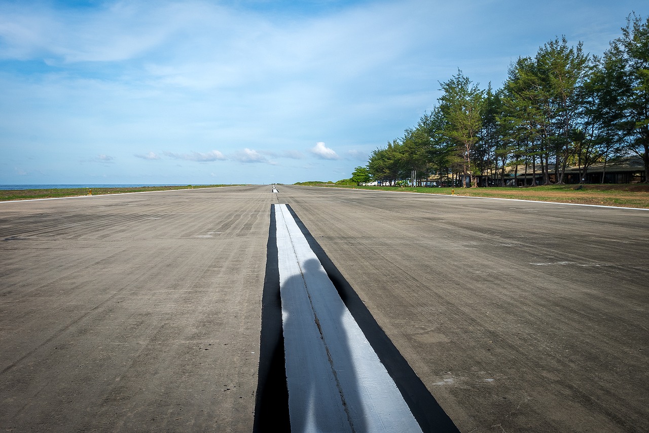 runway airfield airport free photo