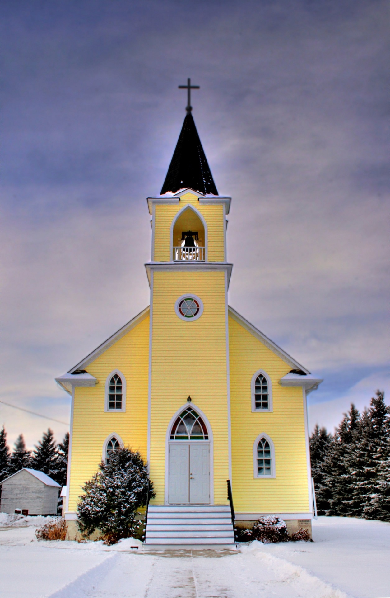 church christian winter free photo