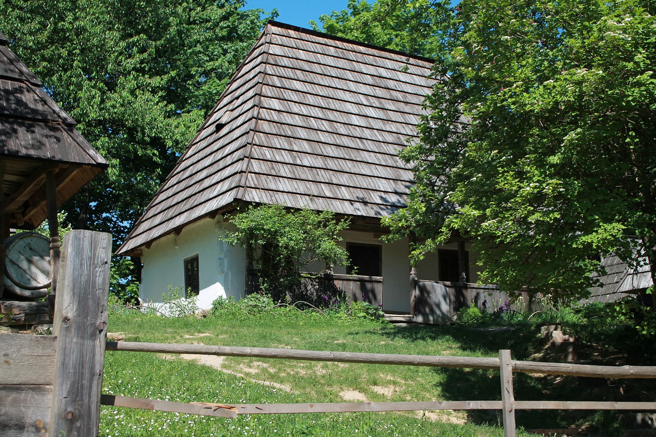 rural hut  ukrainian hata  village free photo