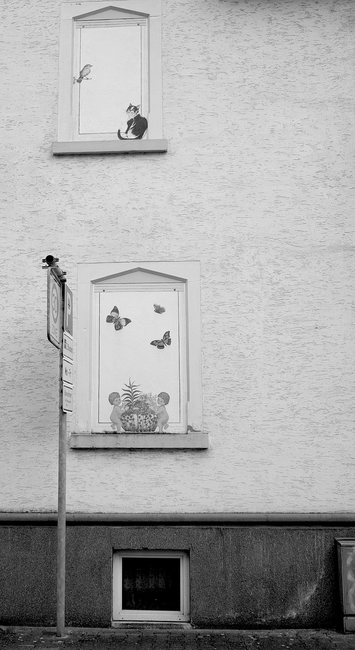 rüsselsheim germany art black white free photo