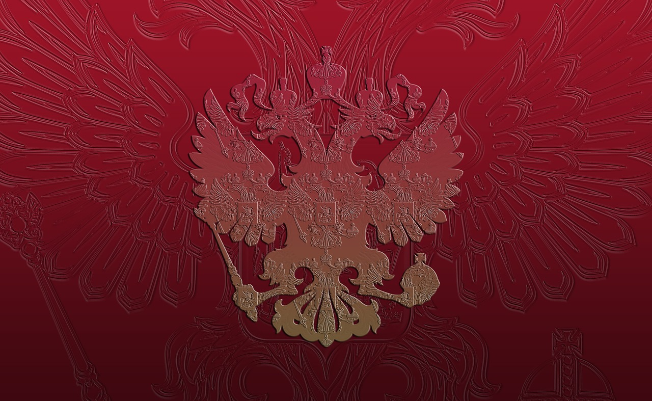 russian flag russian coat of arms russian imperial eagle free photo