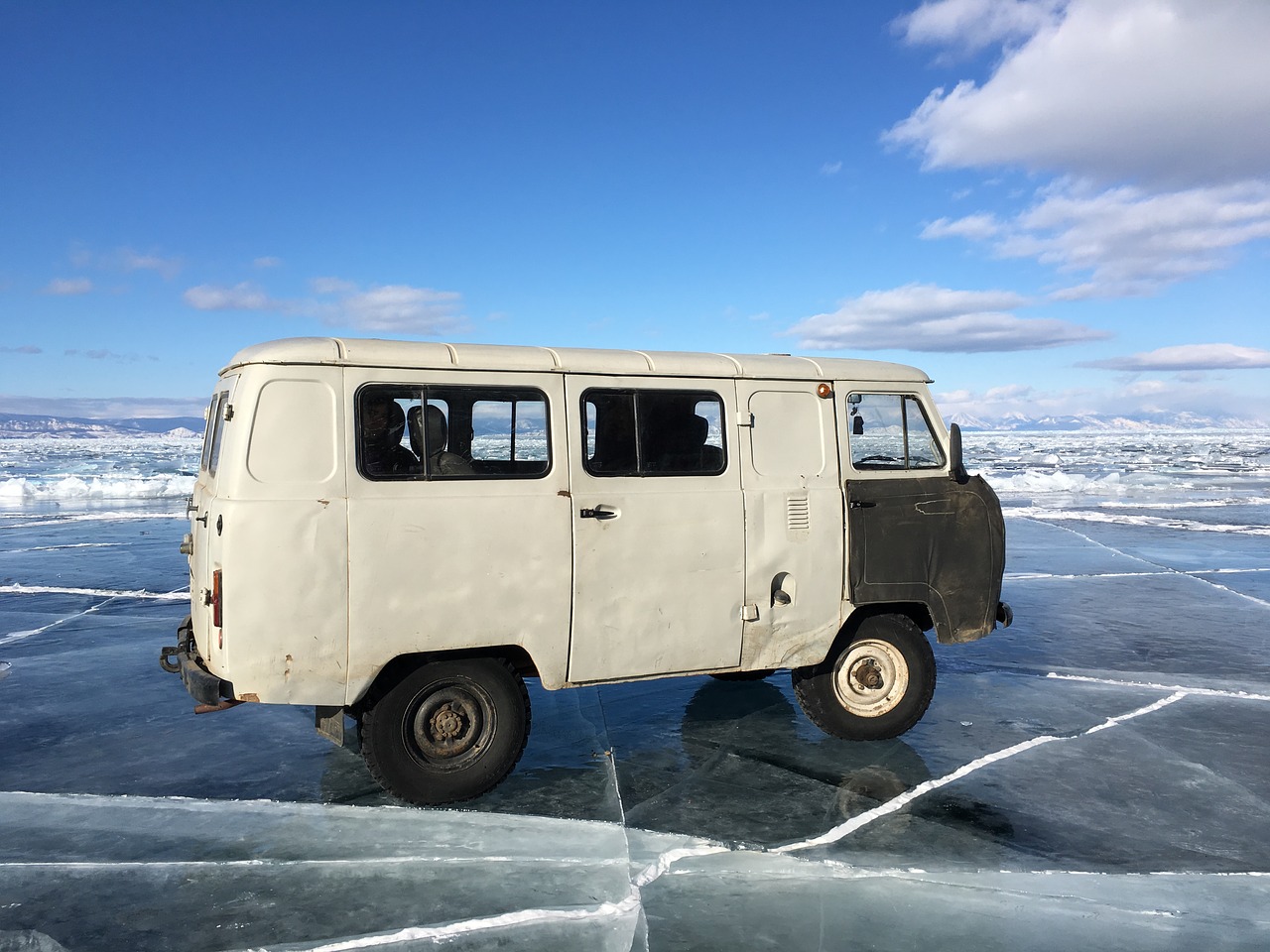 russia lake baikal mini bus free photo