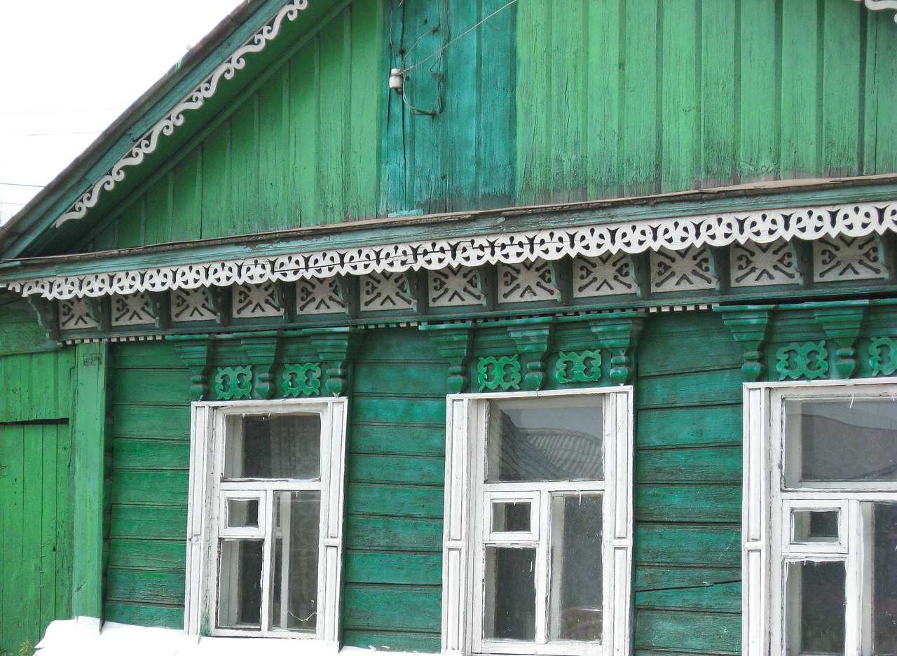 russia dacha wooden houses free photo