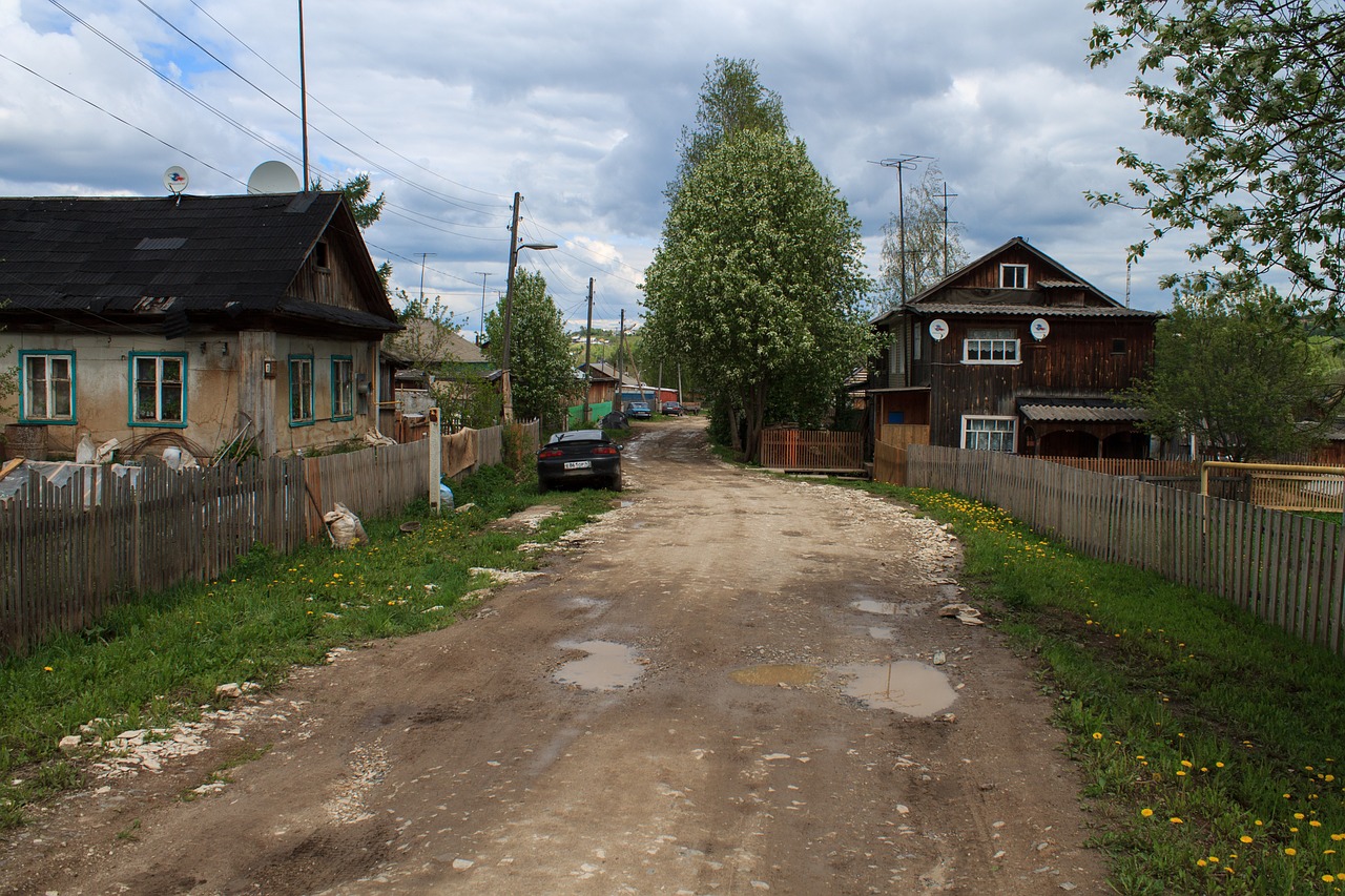 russia a town village free photo