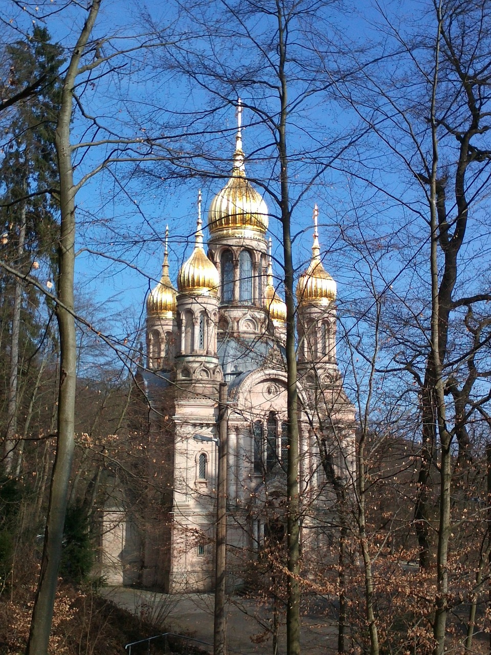 russian chapel wiesbaden gold free photo