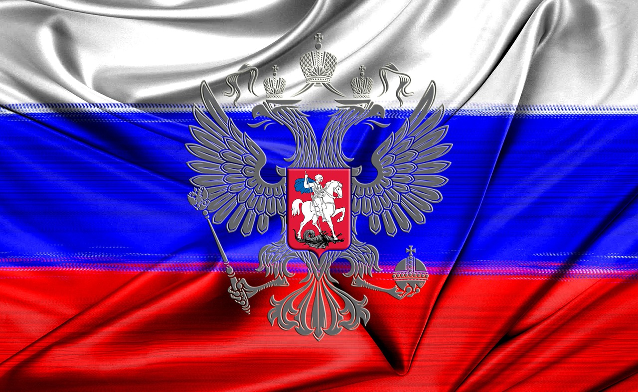 russian flag russian coat of arms russian imperial eagle free photo