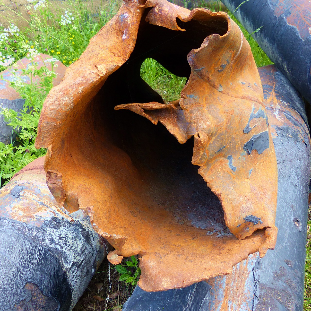 rust ferl piping free photo