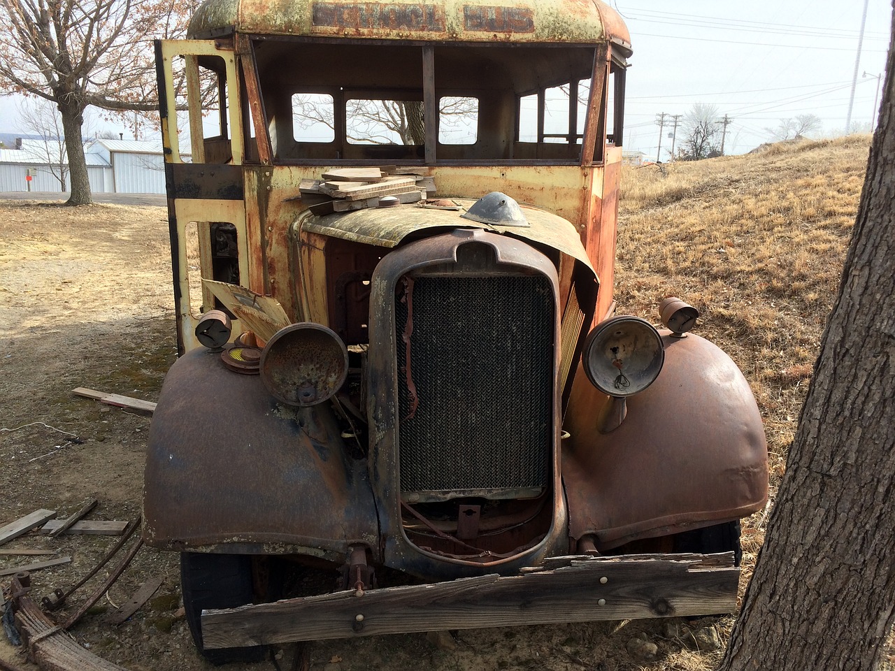 rust bus transportation free photo