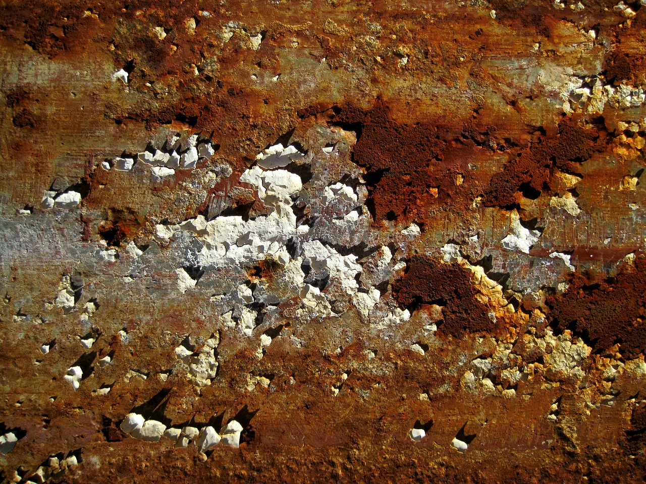 rust flaky white paint free photo