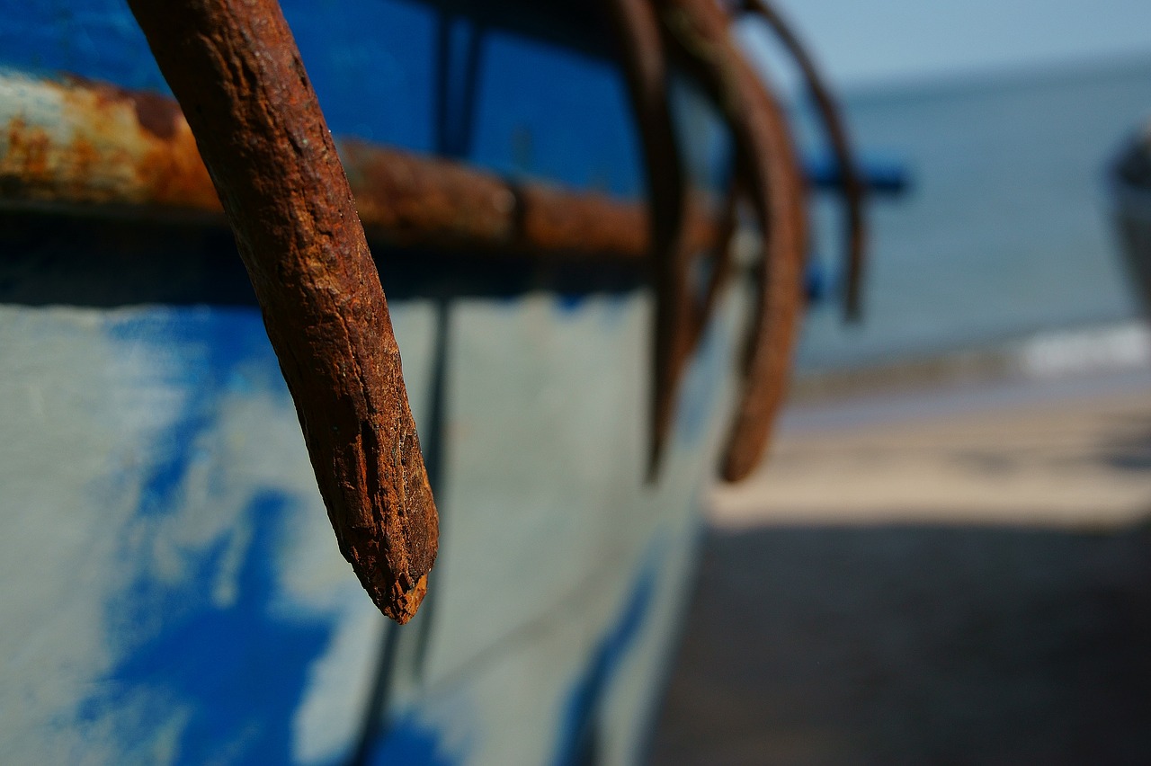 rust broadside sail boat didn't free photo