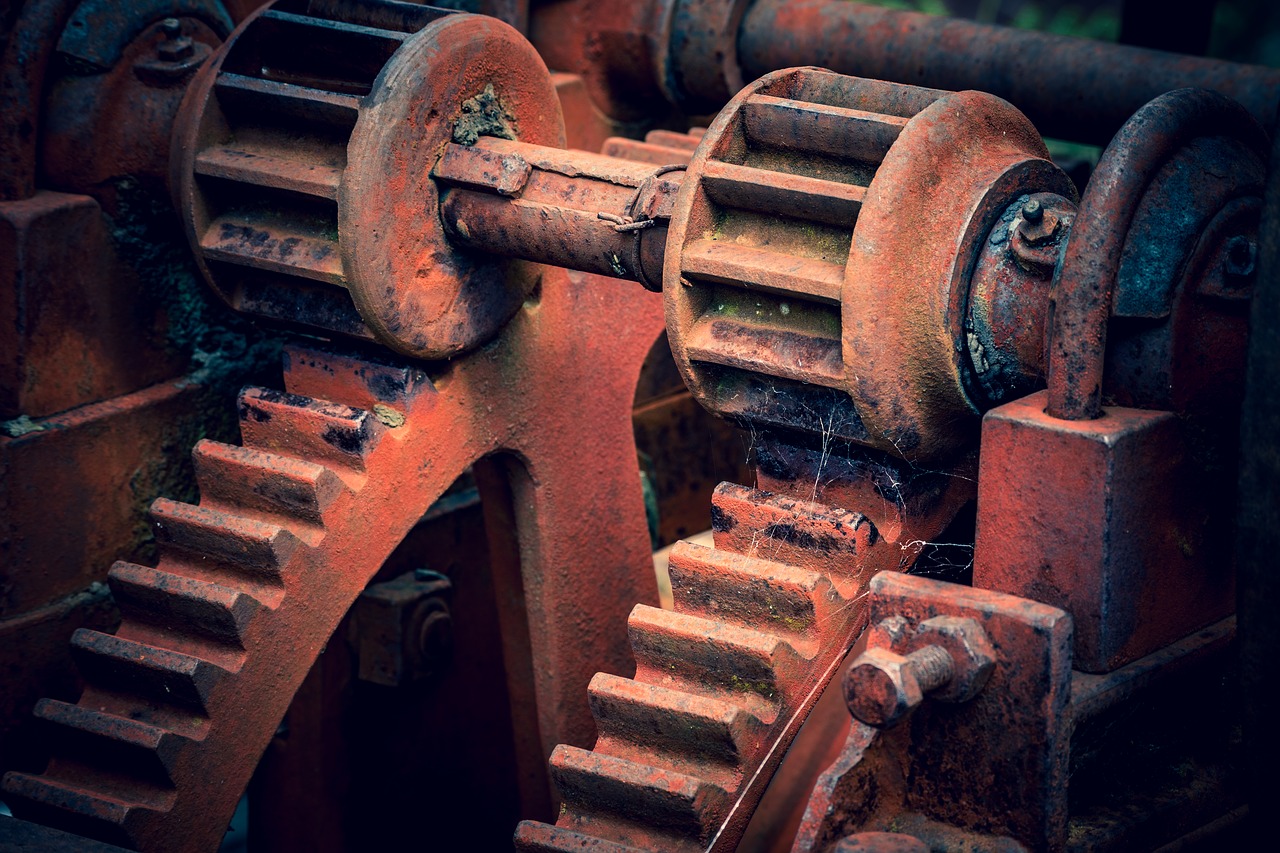 rust  machine  gears free photo