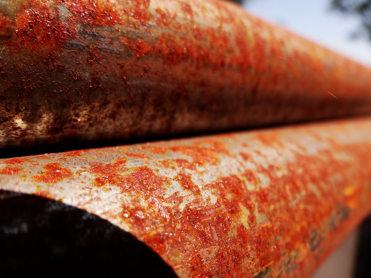 rust weathered pipes free photo