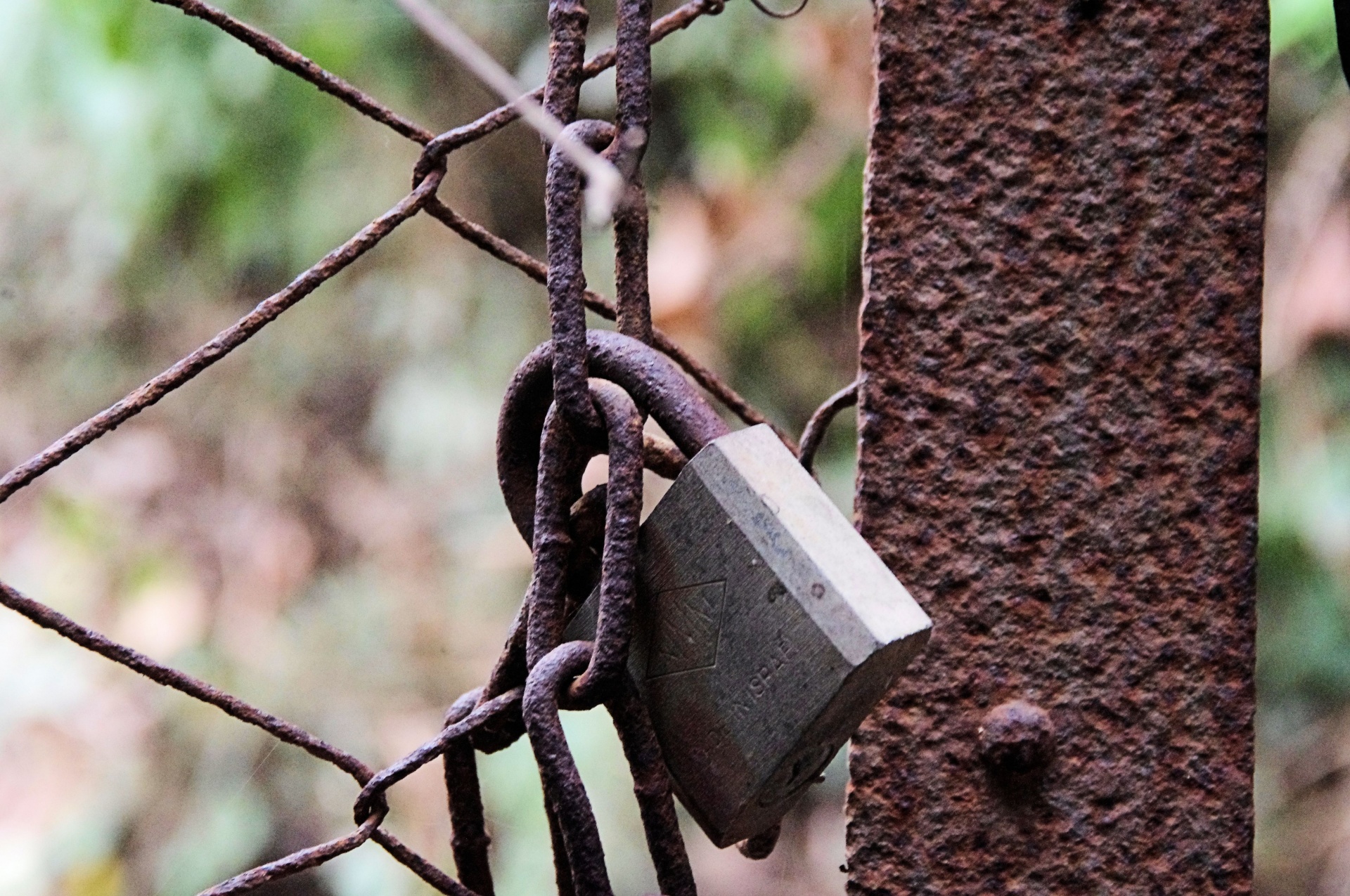 rust lock fence free photo