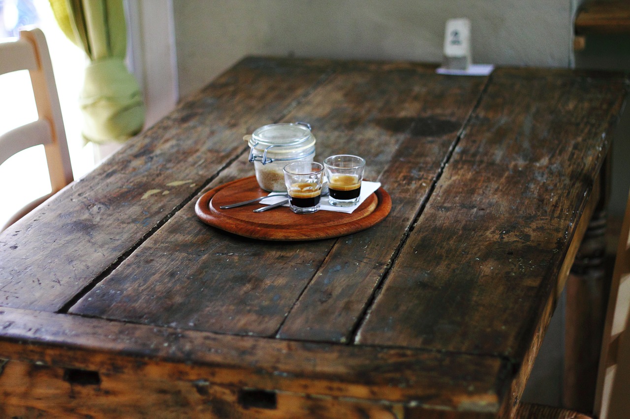 rustic table wooden free photo