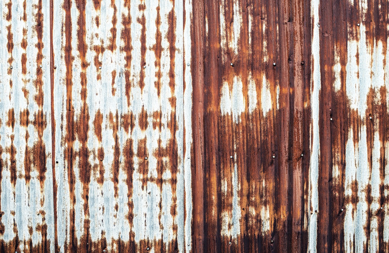 rustic tin  corrugated  wall free photo