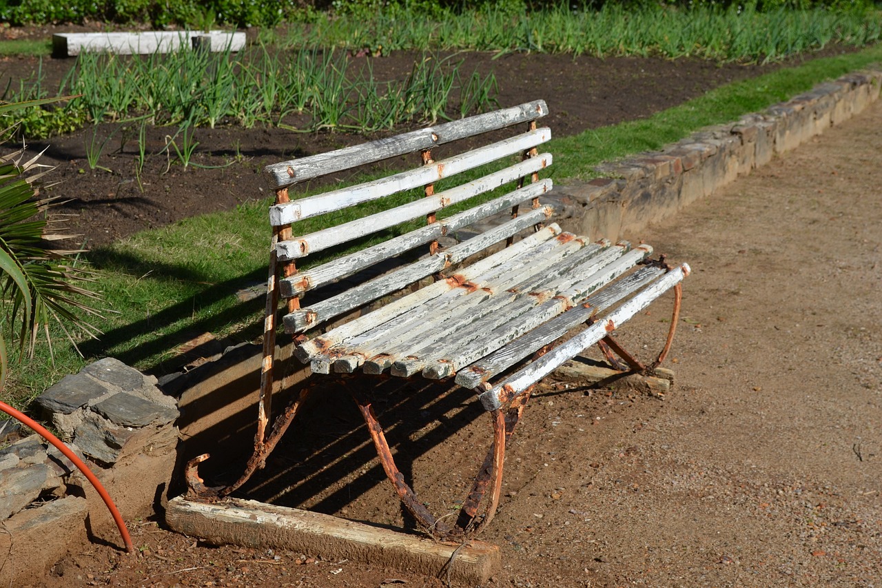 rusty old bench free photo