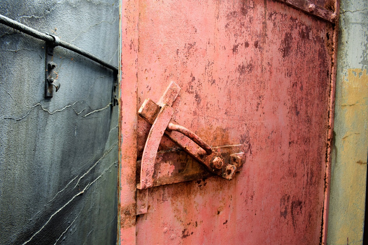 rusty old door free photo