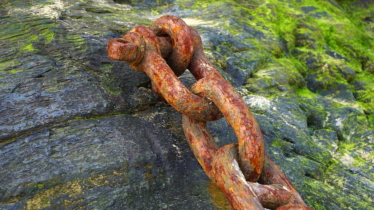 rusty chain old free photo