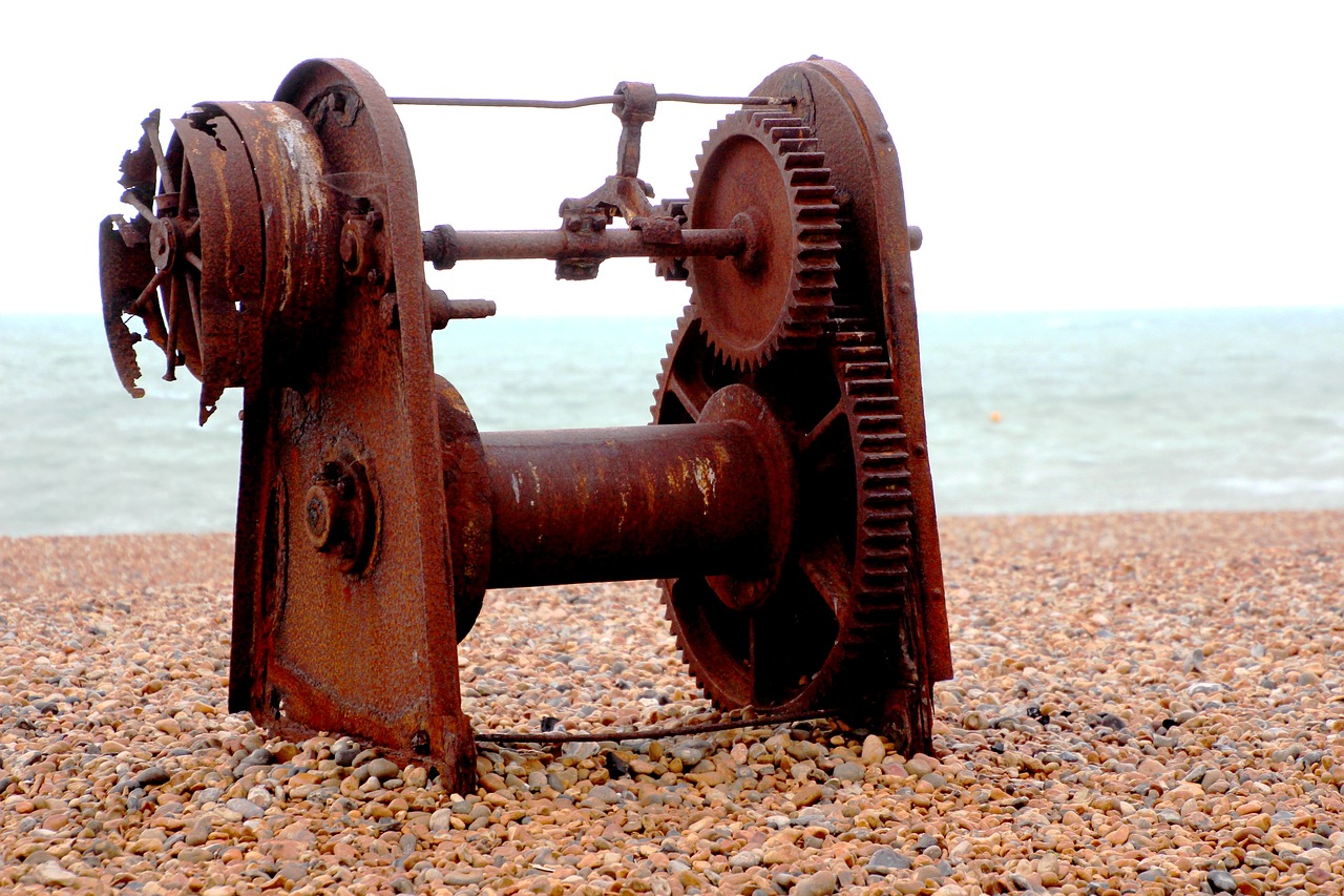 rusty machine old free photo