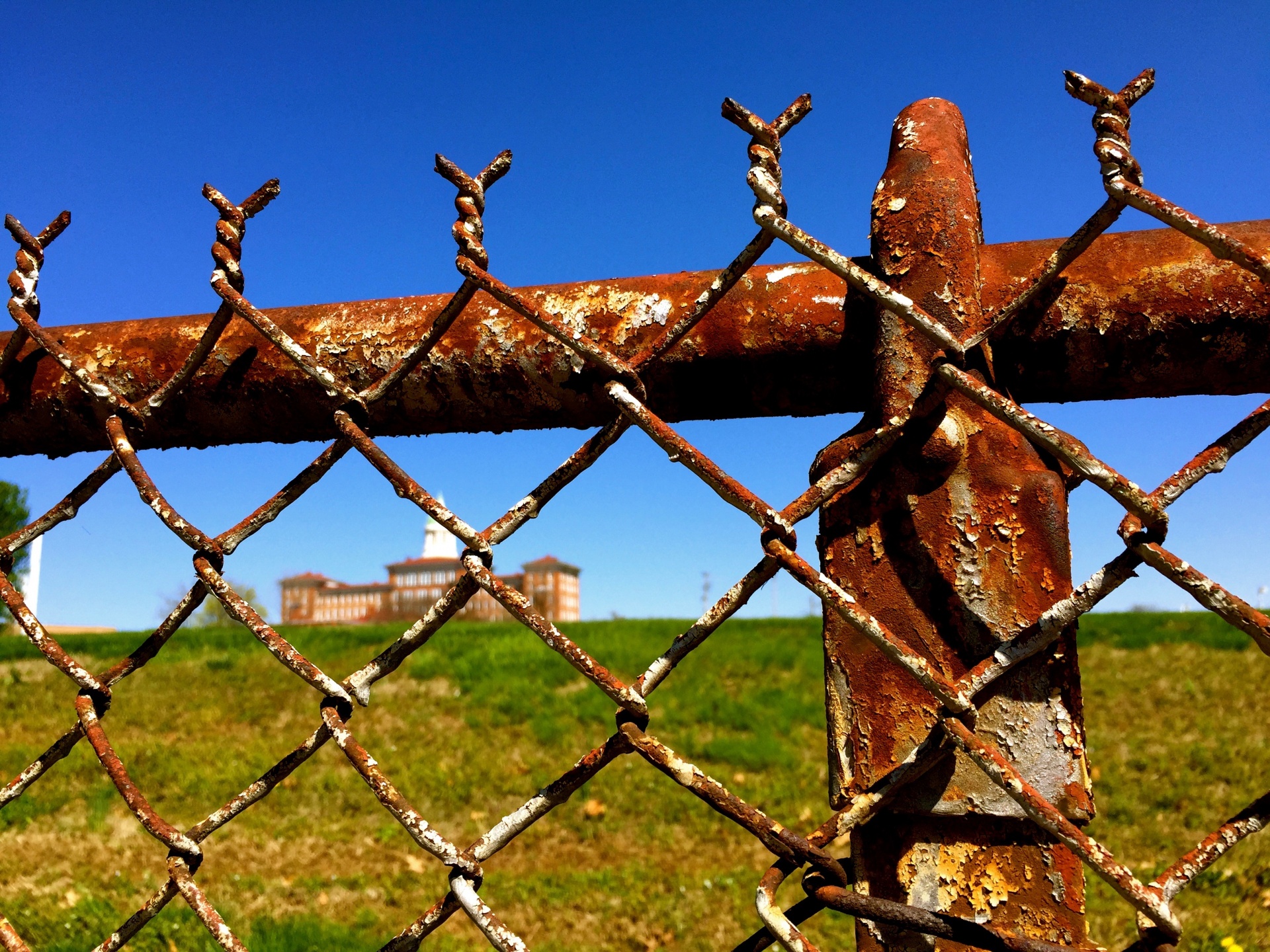 rusty fence rusty fence free photo