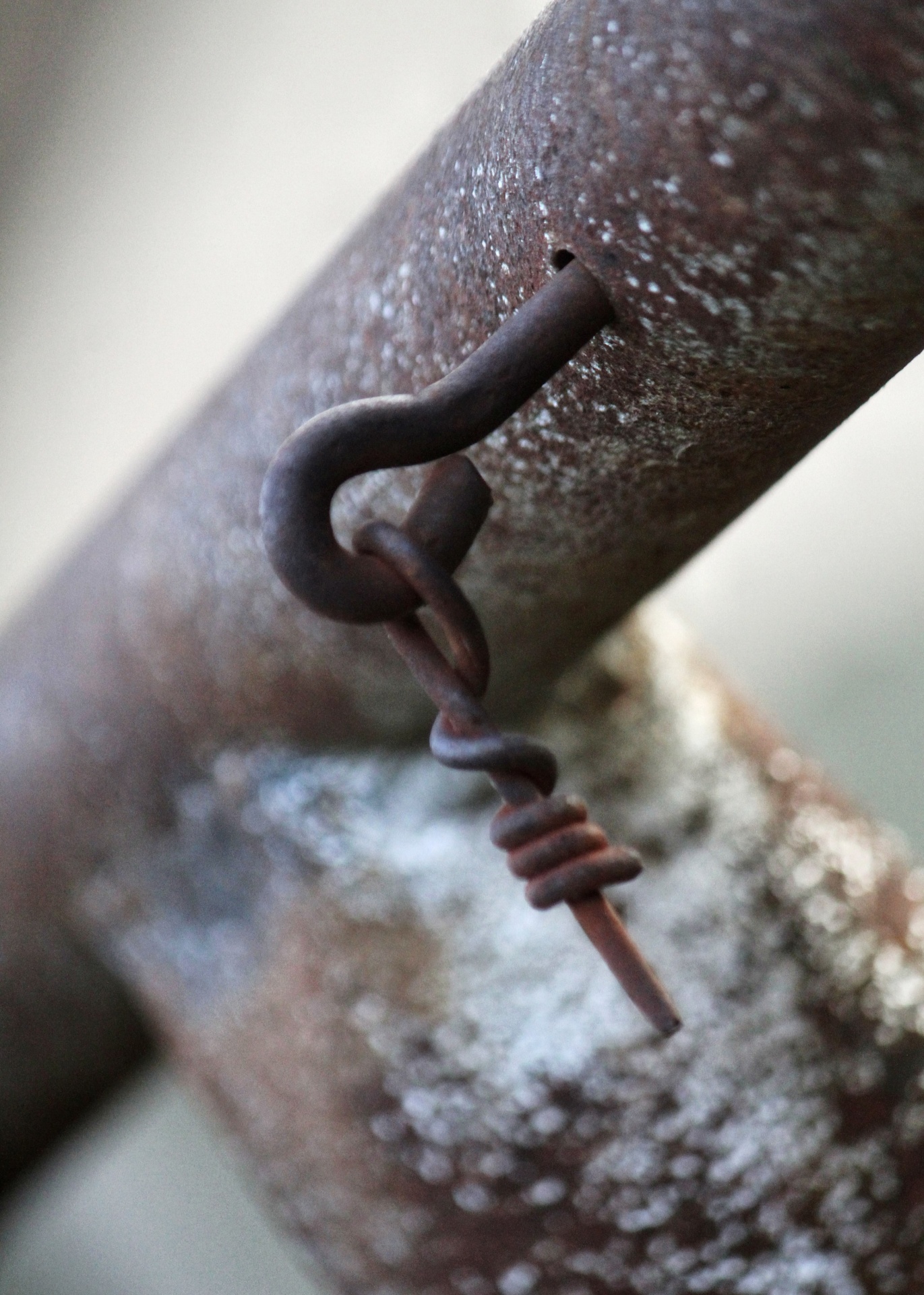 rusty metal pole post free photo