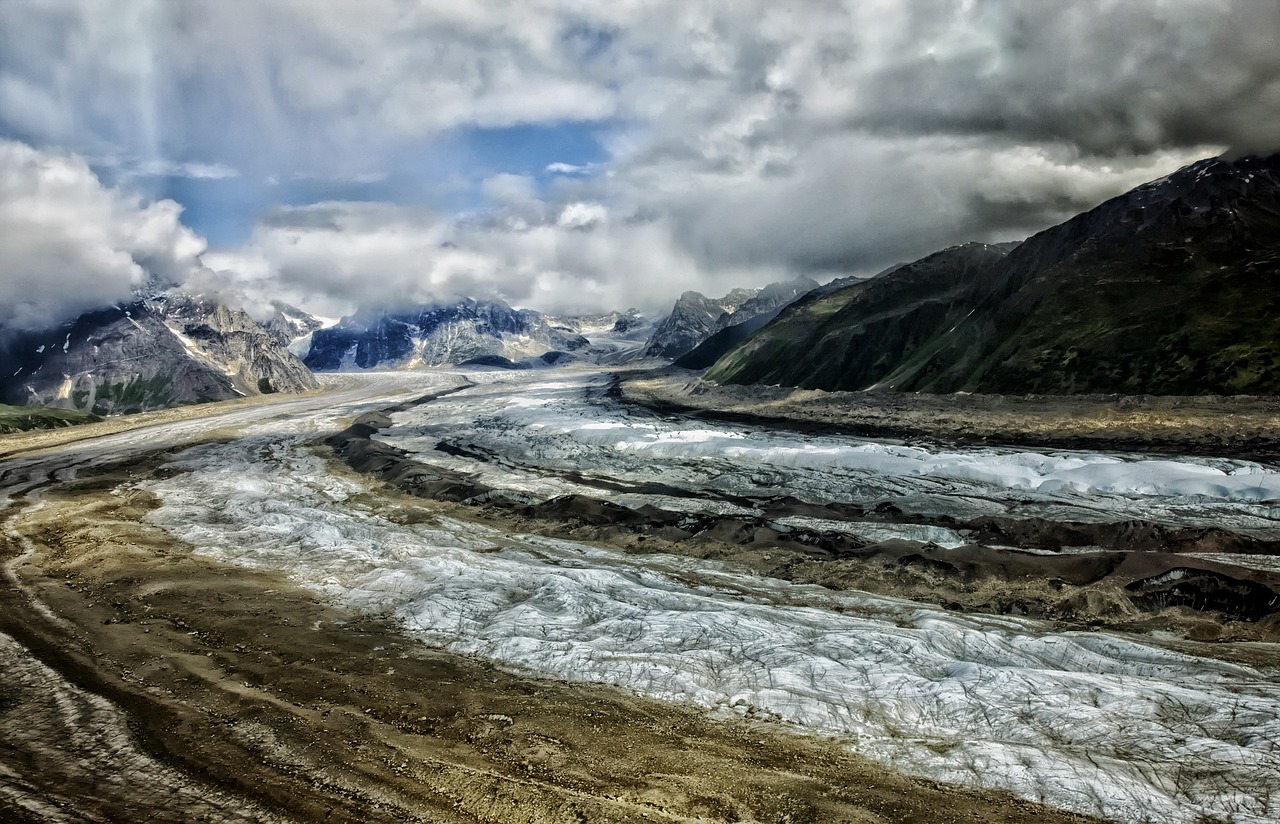 ruth glacier alaska snow free photo