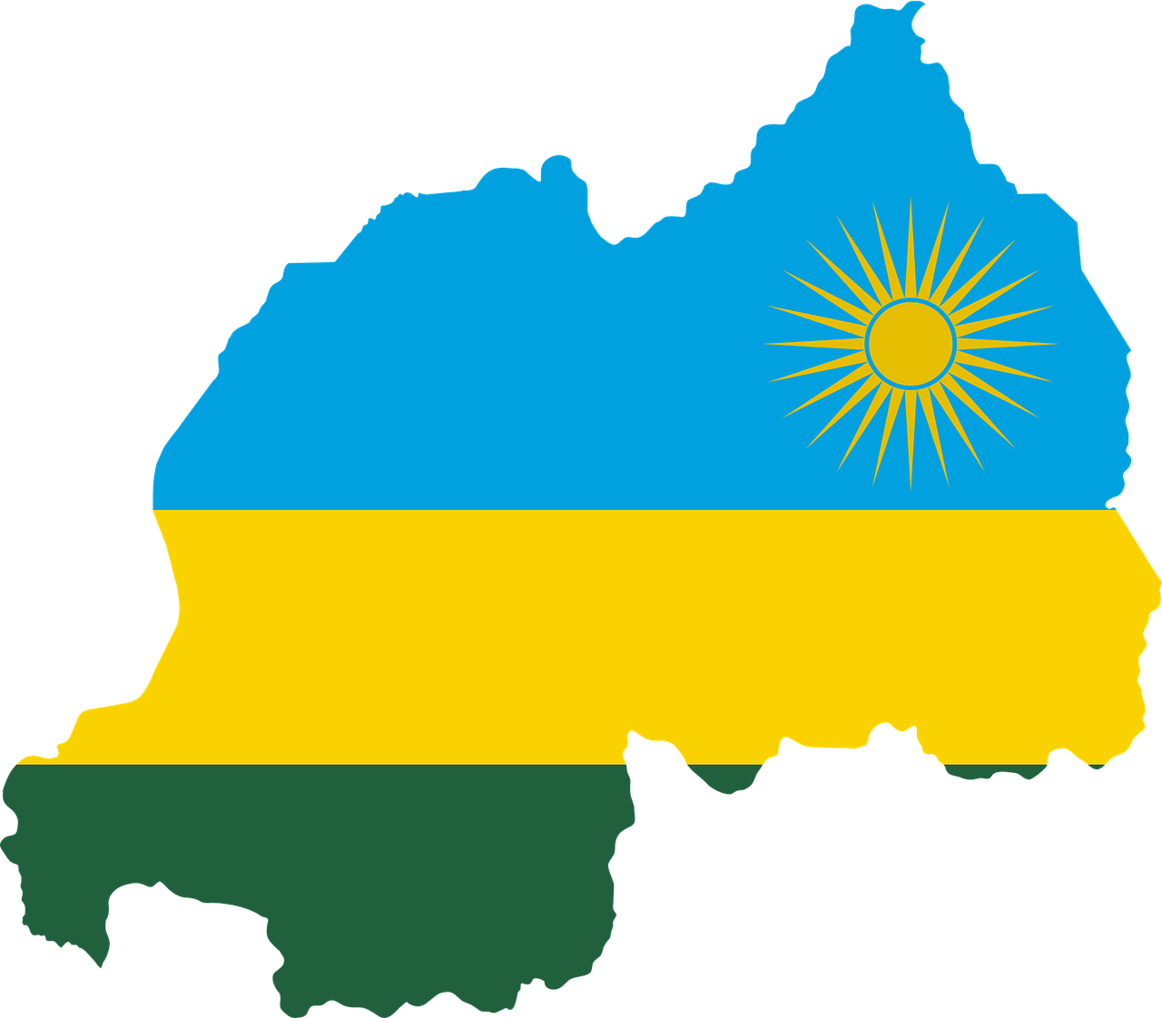 rwanda flag map free photo