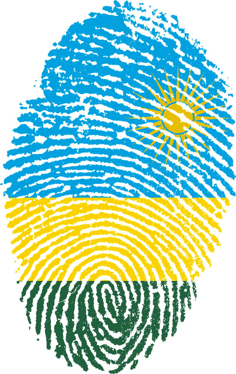 rwanda flag fingerprint free photo