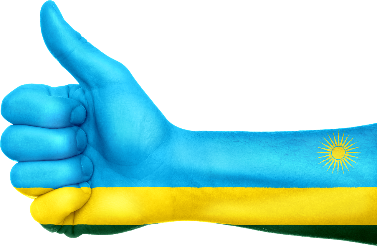 rwanda flag hand free photo