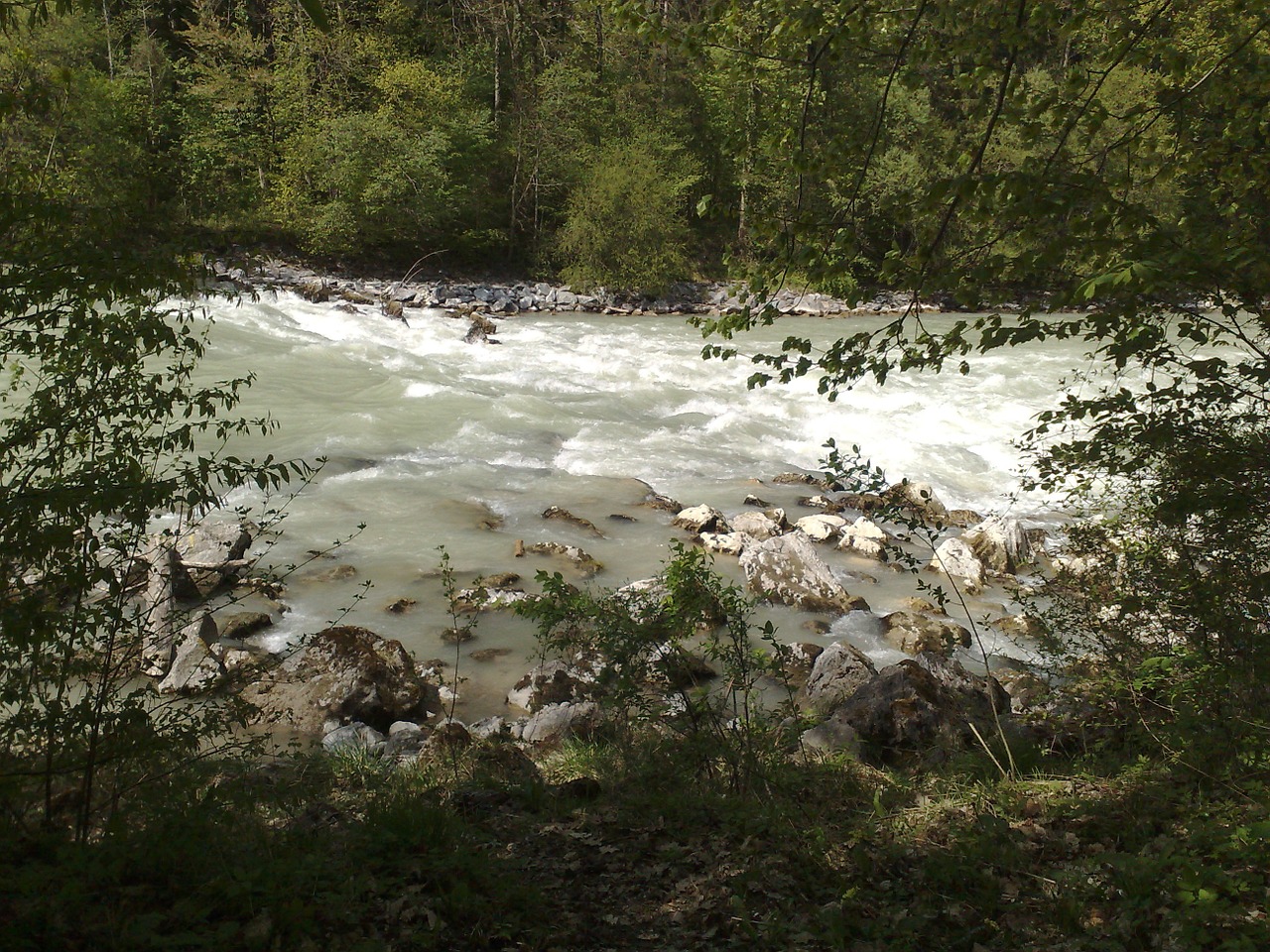 saalachstrasse river rapids free photo