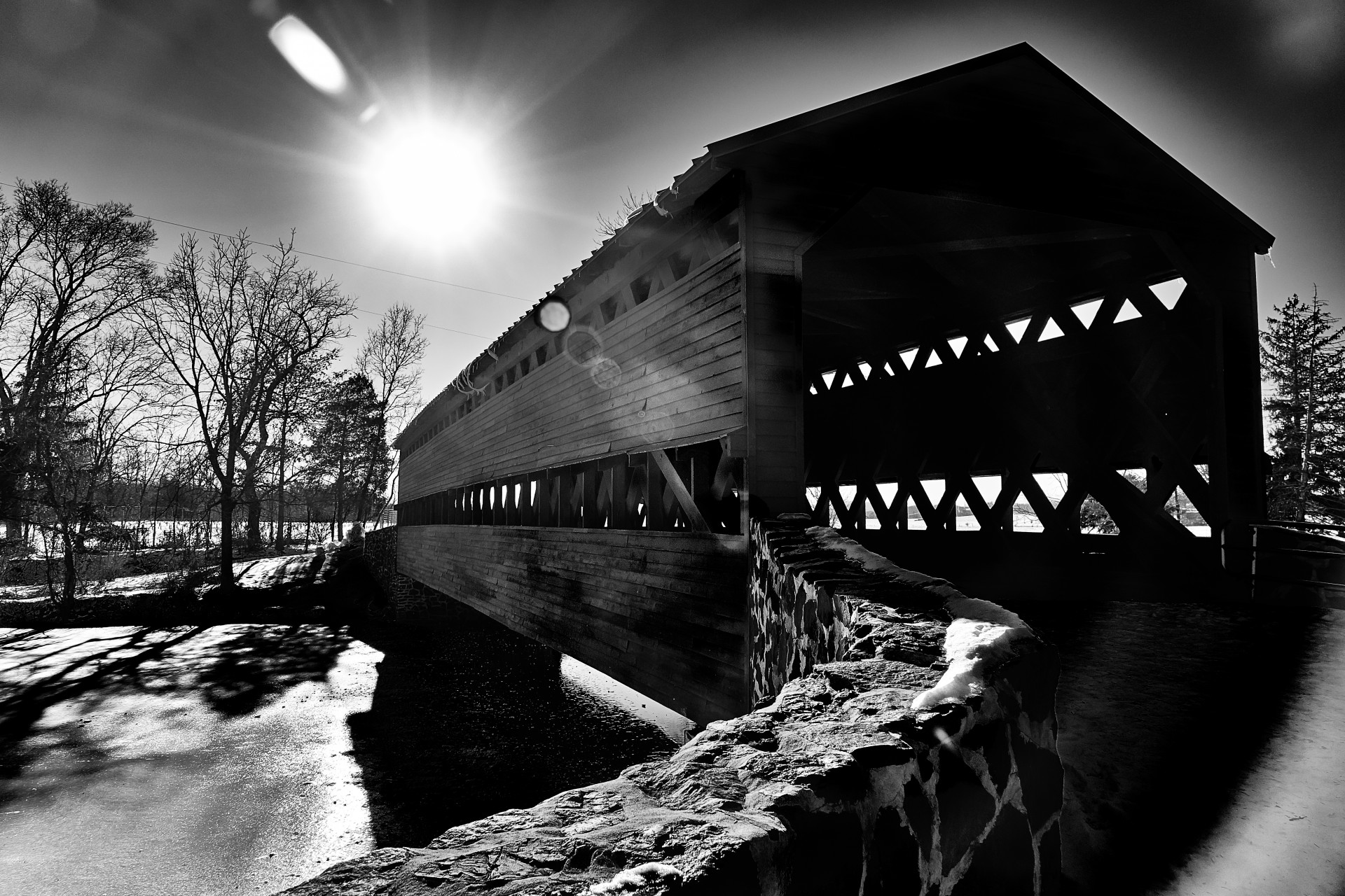 sach's covered bridge free photo