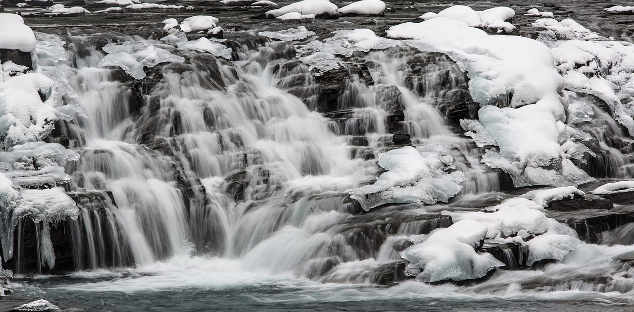 sacred dancing cascades waterfall winter free photo