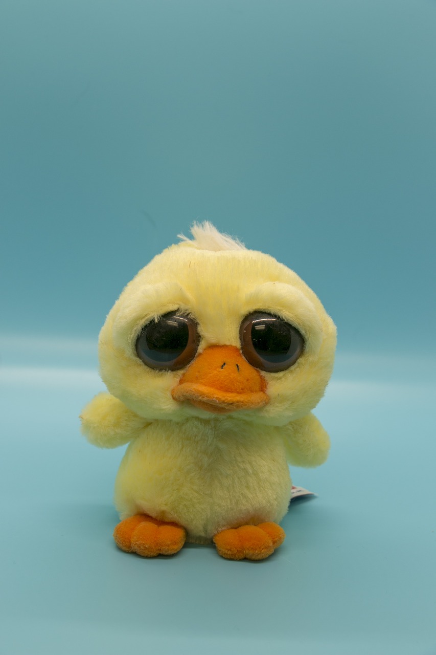 sad eyes  stuffed animal  duck free photo